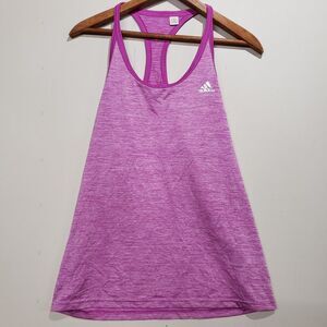 Adidas Heathered Purple Racerback Tank Top